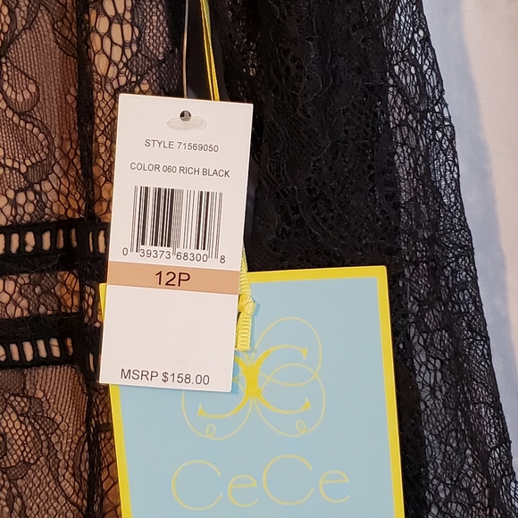 NWT CeCe Lace Overlay Dress 12 PETITE - Picture 5 of 7